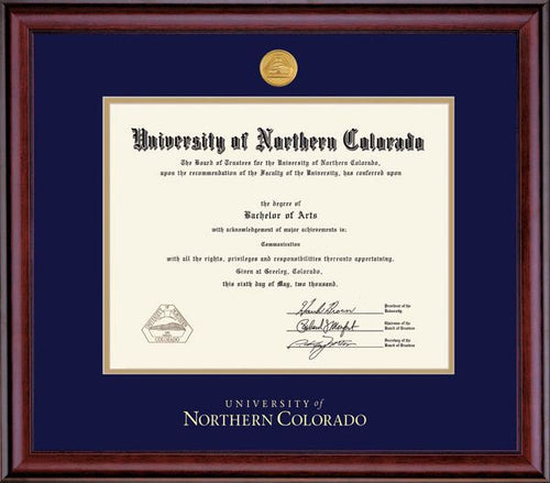 University of Northern Colorado Classic Medallion Diploma Frame