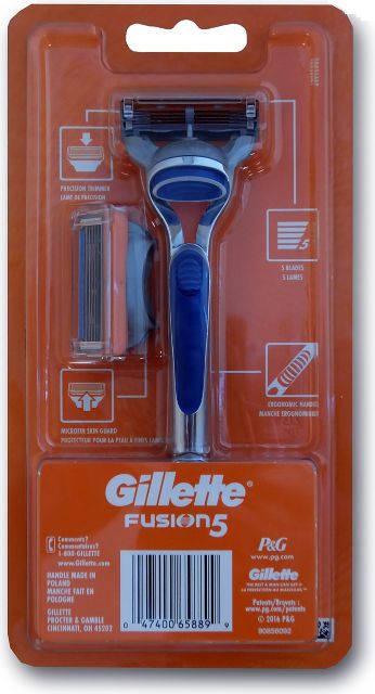 GILLETTE FUSN 5 RAZOR +2 CARTS