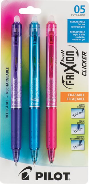 PEN FRIXION .5MM FSHN 3PK AST